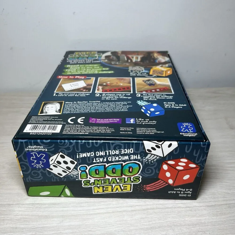 Even Steven's Odd Dice Game COMPLETE Educational Insights 2013 Family Friends